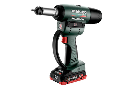 Metabo Rivettatrice a batteria per inserti filettati NMP 18 LTX BL M10 18V 2x4Ah LiHD Caricabatteria ASC 55 metaBOX 145 M
