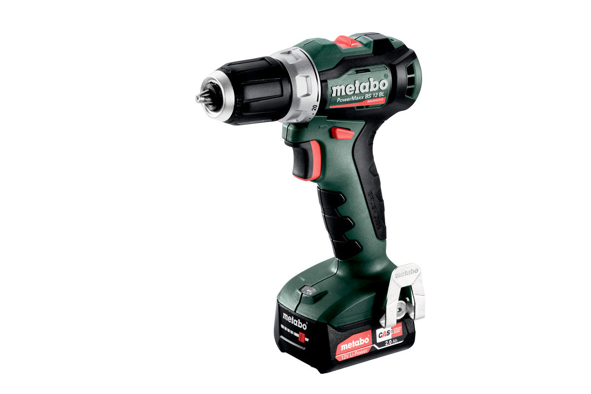 Metabo Trapano-avvitatore a batteria PowerMaxx BS 12 BL 12V 2x2Ah Li-Power Caricabatteria SC 30 metaBOX 118