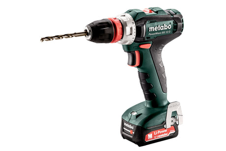 Metabo Trapano-avvitatore a batteria PowerMaxx BS 12 Q 12V 2x2Ah Li-Power Caricabatteria SC 30 metaBOX 118