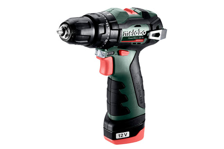 Metabo Trapano-avvitatore a percussione a batteria PowerMaxx SB BL 12V 2x2Ah Li-Power Caricabatteria LC 40 Valigetta in plastica