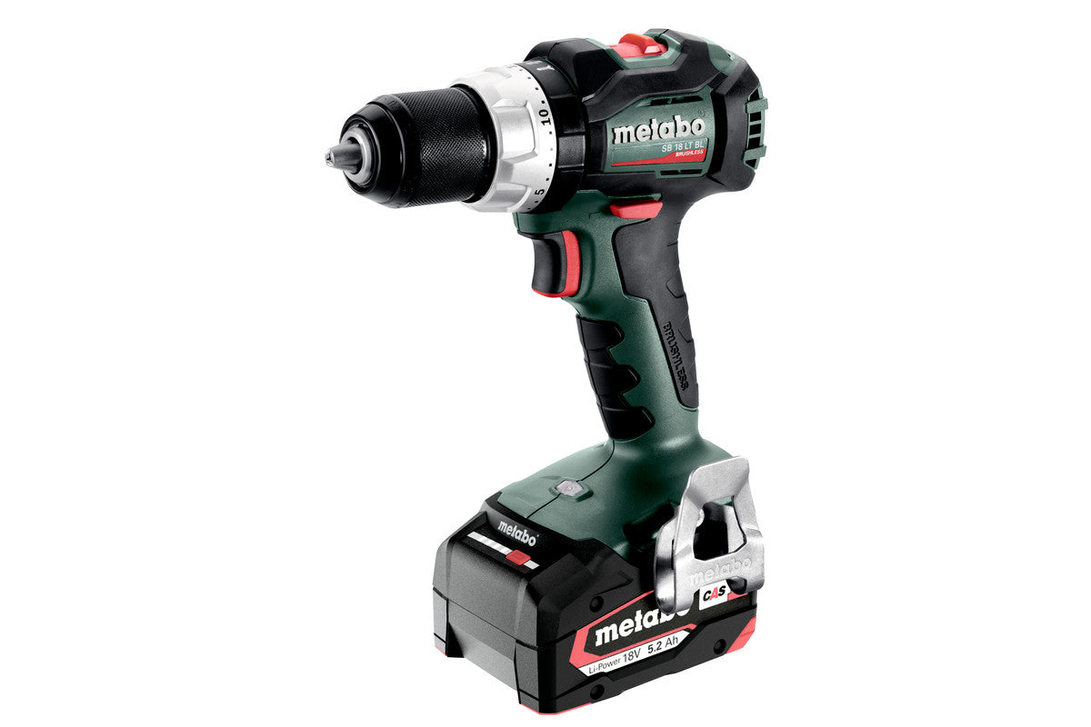 Metabo Trapano-avvitatore a percussione a batteria SB 18 LT BL 18V 2x5.2Ah Li-Power Caricabatteria ASC 55 metaBOX 145