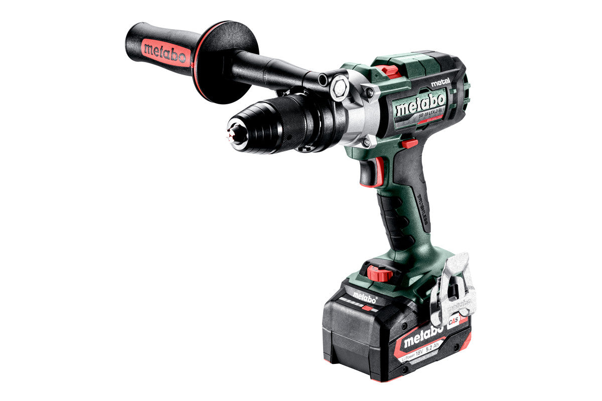 Metabo Trapano-avvitatore a percussione a batteria SB 18 LTX-3 BL I Metal 18V 2x5.2Ah Li-Power Caricabatteria ASC 55 metaBOX 145 L