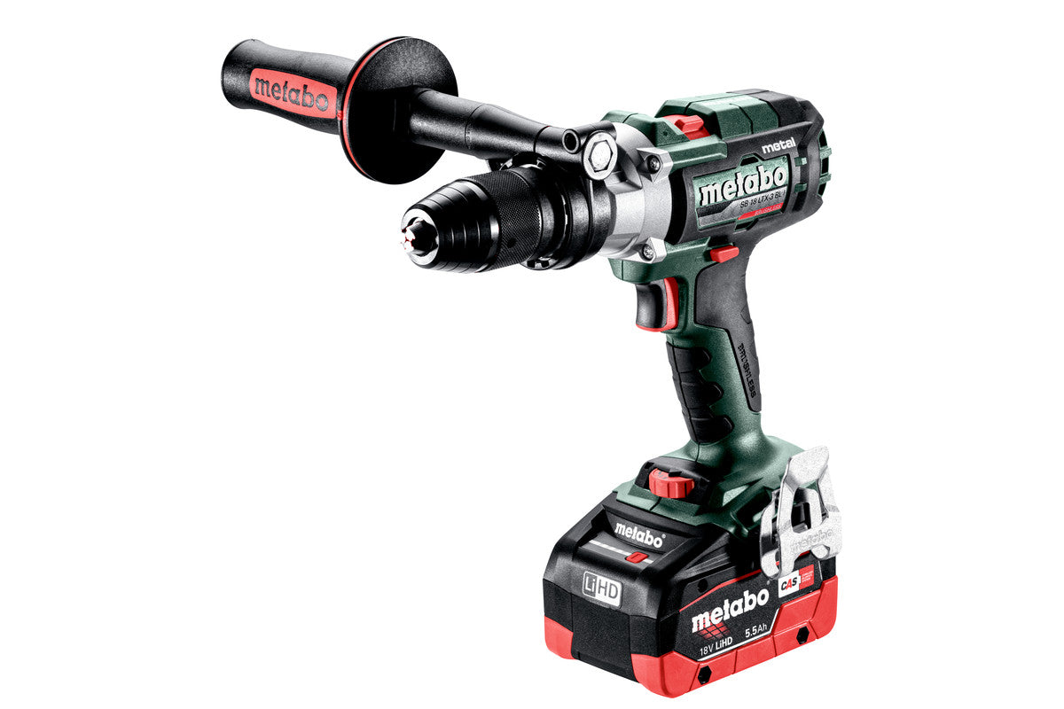 Metabo Trapano-avvitatore a percussione a batteria SB 18 LTX-3 BL I Metal 18V 2x5.5Ah LiHD Caricabatteria ASC 145 metaBOX 145 L