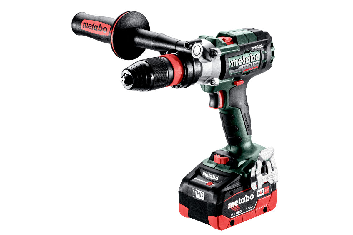 Metabo Trapano-avvitatore a percussione a batteria SB 18 LTX-3 BL Q I Metal 18V 2x5.5Ah LiHD Caricabatteria ASC 145 metaBOX 145 L