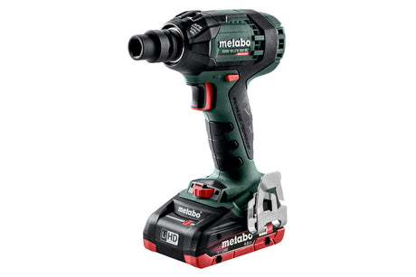 Metabo Avvitatore a massa battente a batteria SSW 18 LTX 300 BL 18V 2x4Ah LiHD Caricabatteria ASC 55 metaBOX 145
